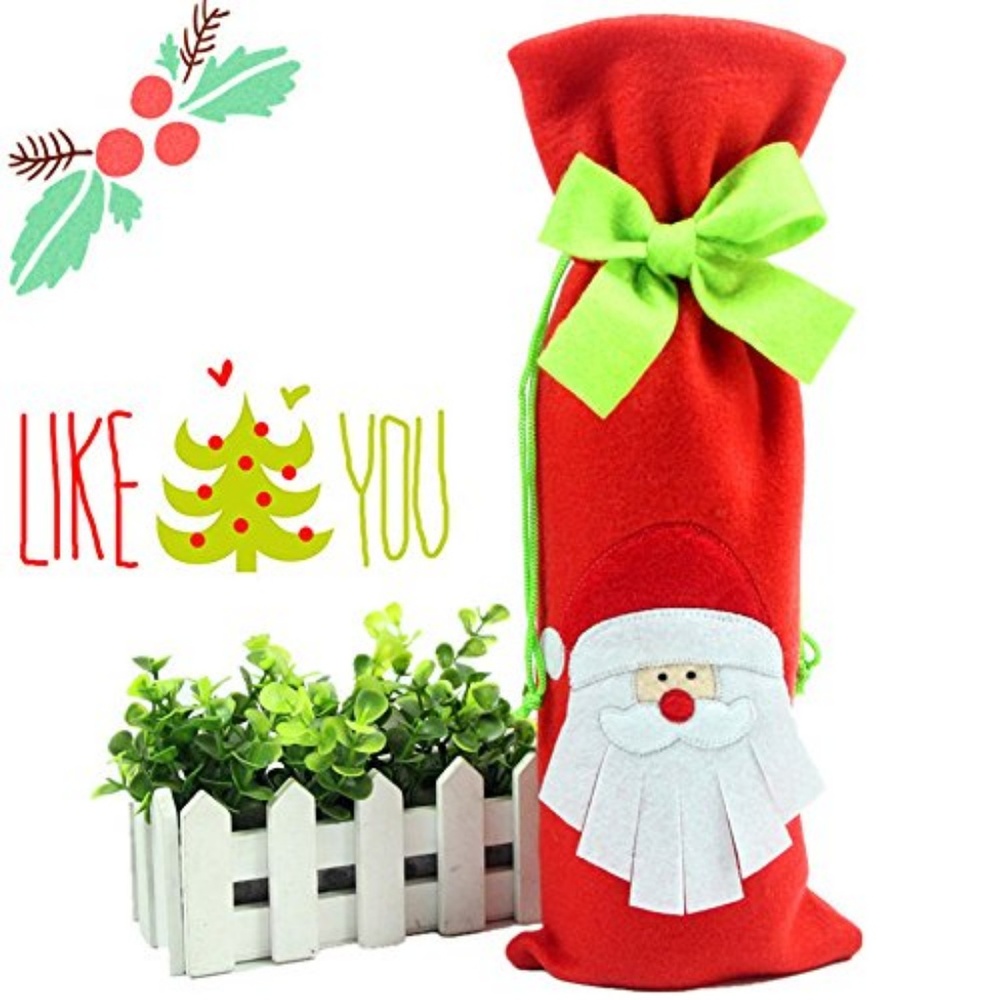 3pcs Santa Claus Wine Bottle Cover bags - Picture 6 of 7